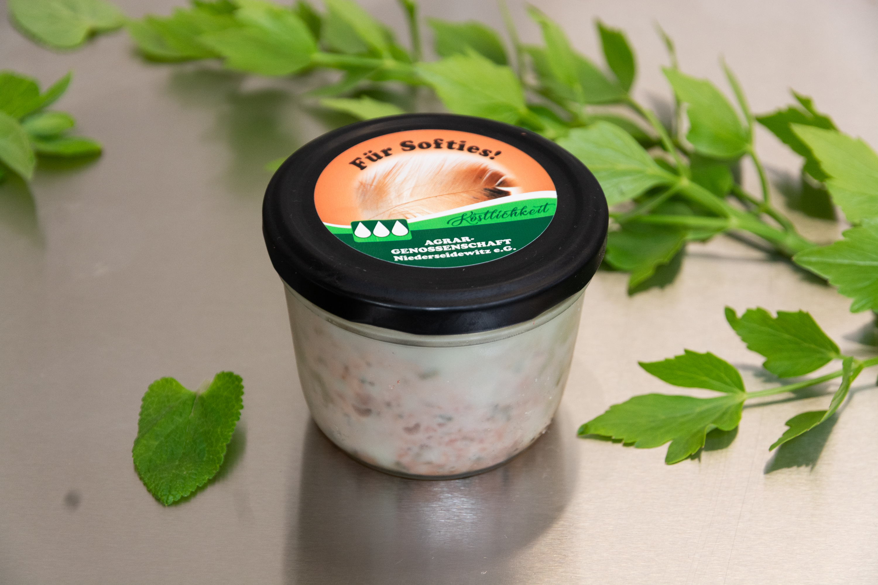 Schnittlauchleberwurst im Glas